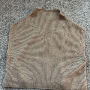 Anthropologie Enza cashmere poncho sweater vest in tan size XS